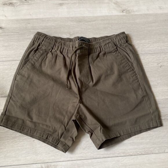Asos skinny chino shorts with elastic waist in khaki (green)S‎ NWT IN PACKAGING - Picture 8 of 10